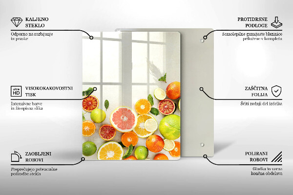 Proteção para placa de indução Frutas cítricas