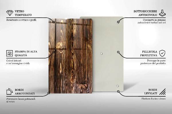 Protetor de bancada Textura de madeira