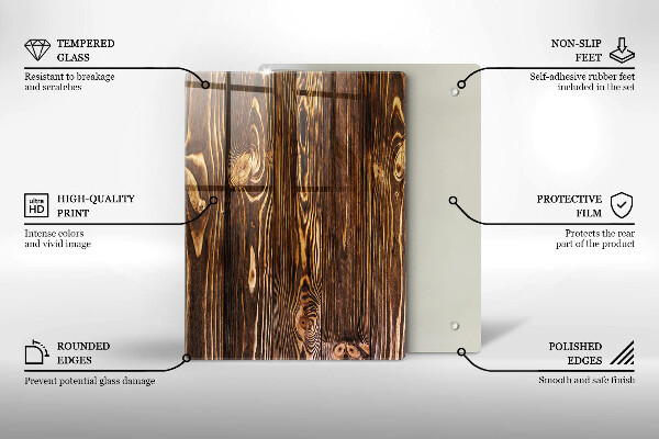 Protetor de bancada Textura de madeira