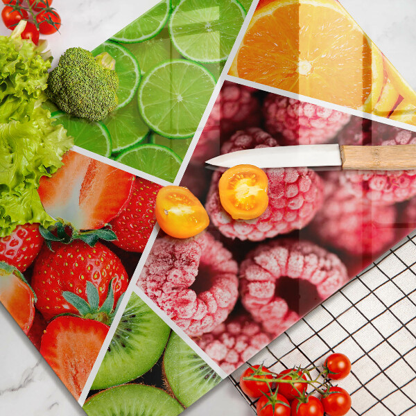 Protetor de bancada Frutas coloridas