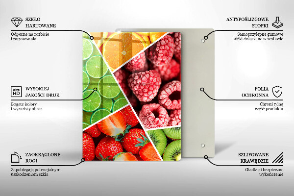 Protetor de bancada Frutas coloridas