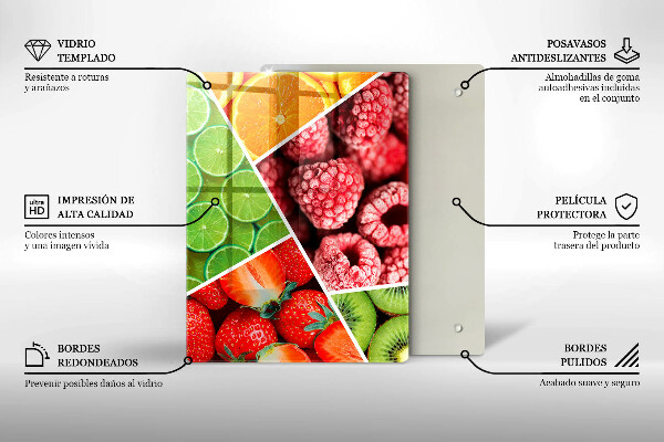 Protetor de bancada Frutas coloridas