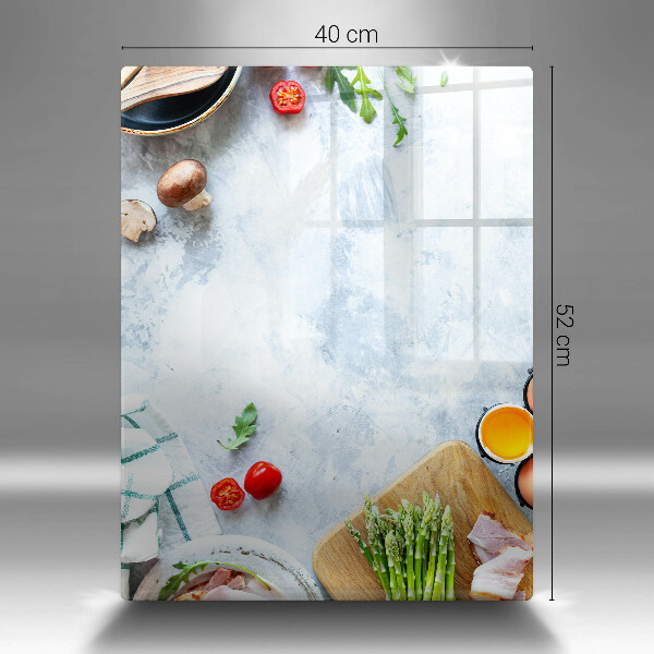 Protetor de placa de indução Ingredientes na cozinha