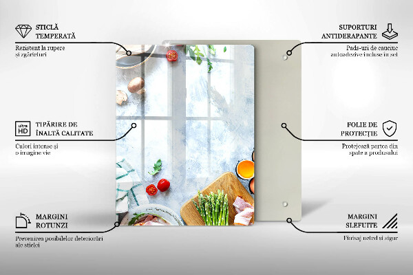 Protetor de placa de indução Ingredientes na cozinha