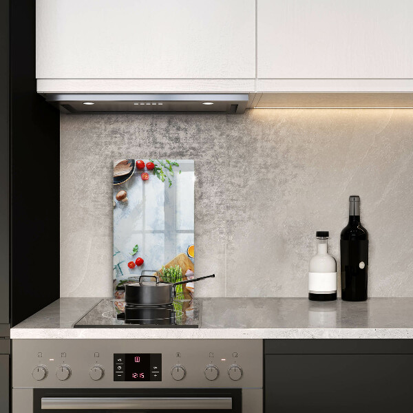 Protetor de placa de indução Ingredientes na cozinha