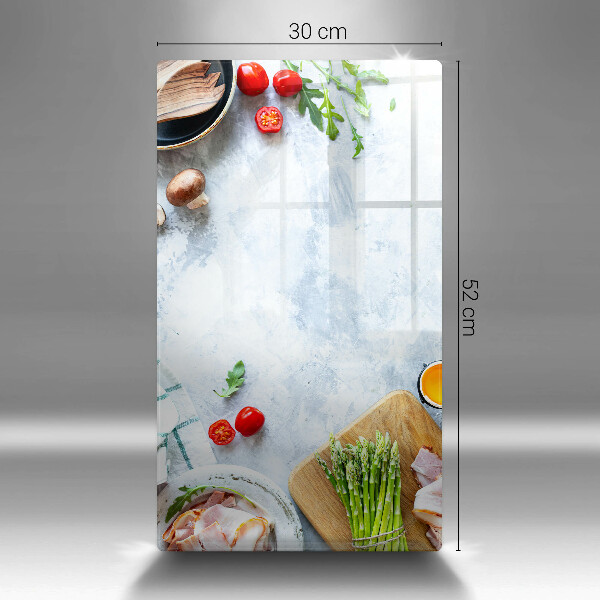 Protetor de placa de indução Ingredientes na cozinha