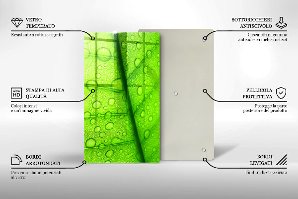 Proteção para placa de indução Close-up de uma folha