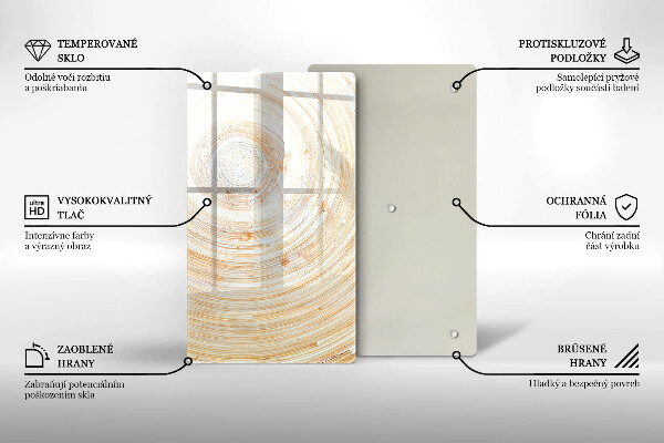Proteção para placa de indução Textura de madeira