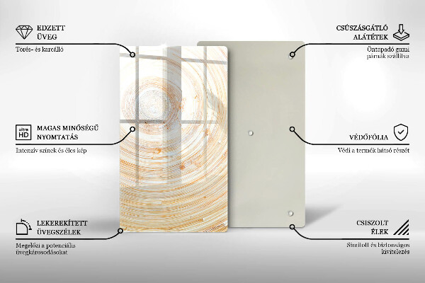 Proteção para placa de indução Textura de madeira