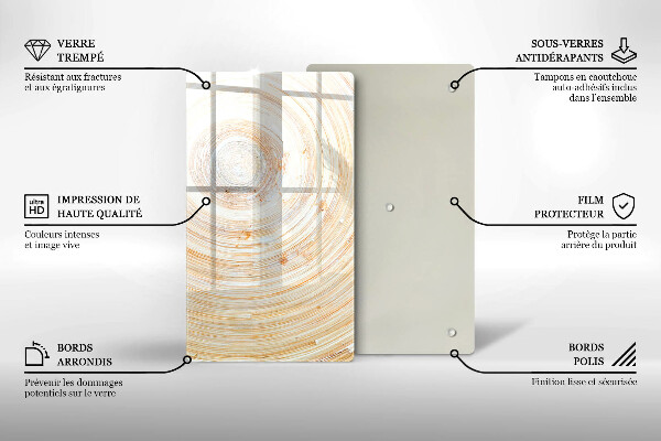 Proteção para placa de indução Textura de madeira