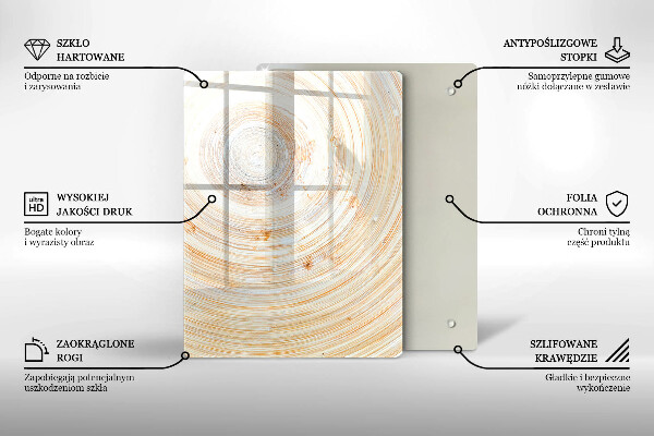 Proteção para placa de indução Textura de madeira