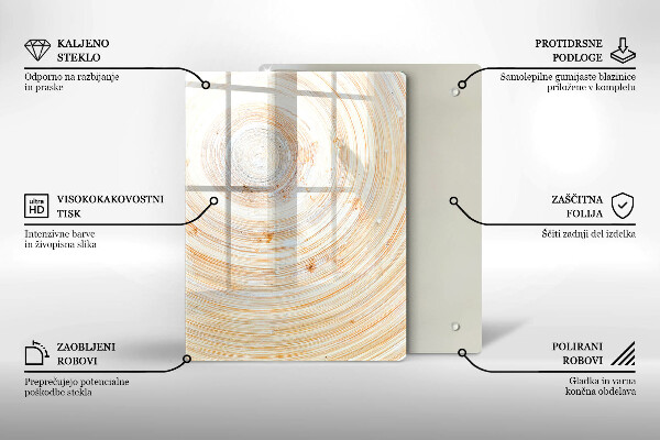 Proteção para placa de indução Textura de madeira