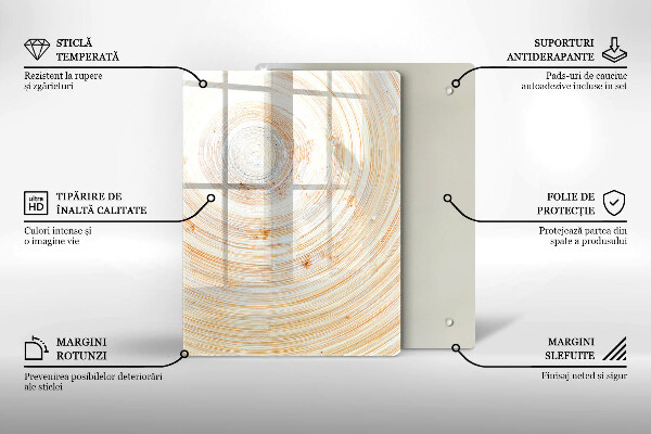 Proteção para placa de indução Textura de madeira