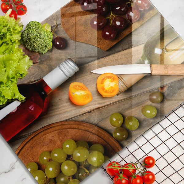 Protetor de placa de indução Garrafas de vinho e uvas