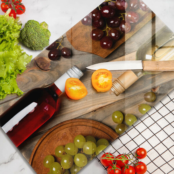 Protetor de placa de indução Garrafas de vinho e uvas