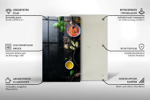 Proteção para placa de indução Tigelas de especiarias