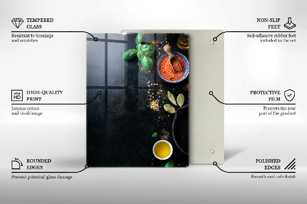 Proteção para placa de indução Tigelas de especiarias