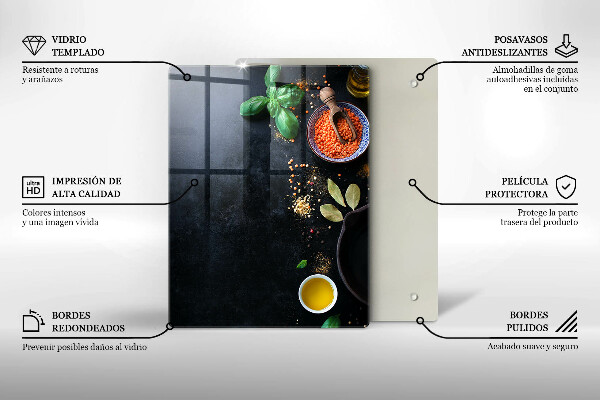 Proteção para placa de indução Tigelas de especiarias