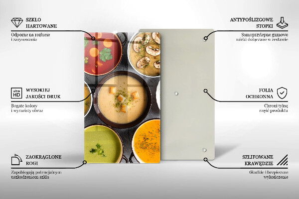 Protetor de placa de indução Sopas coloridas