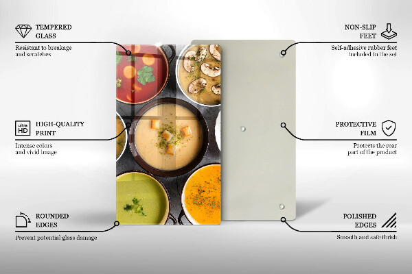 Protetor de placa de indução Sopas coloridas