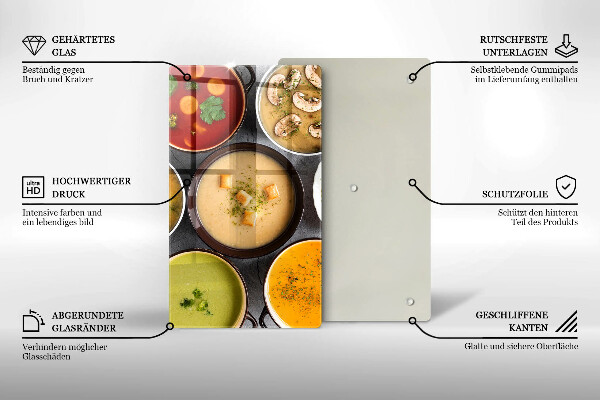 Protetor de placa de indução Sopas coloridas