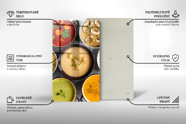 Protetor de placa de indução Sopas coloridas