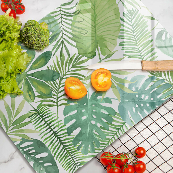 Protetor de bancada Folhas boho em aquarela