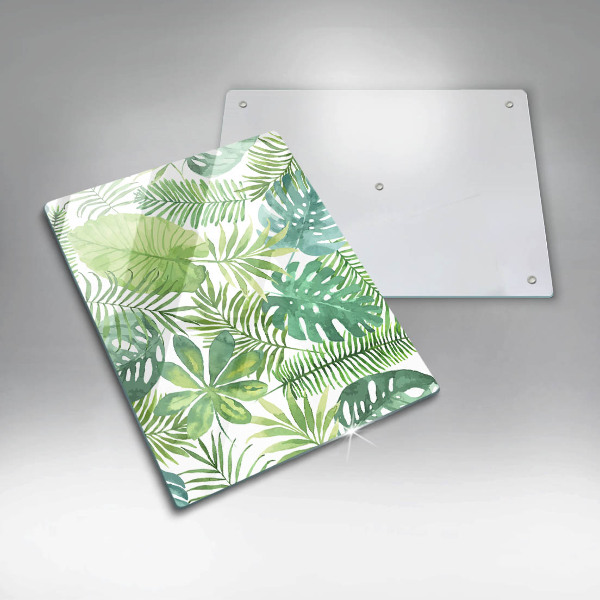 Protetor de bancada Folhas boho em aquarela