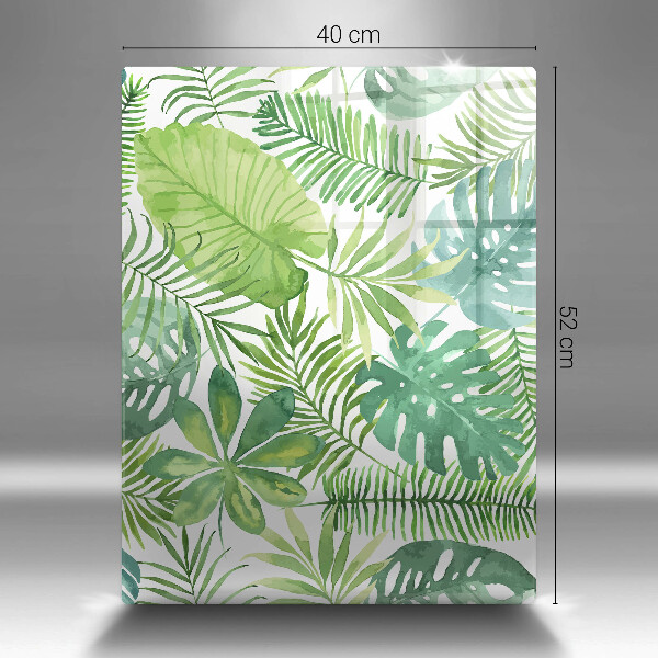 Protetor de bancada Folhas boho em aquarela