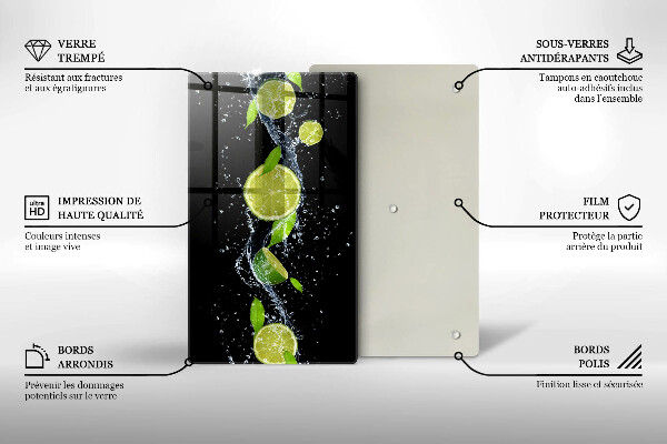 Proteção para placa de indução Limões suculentos em água