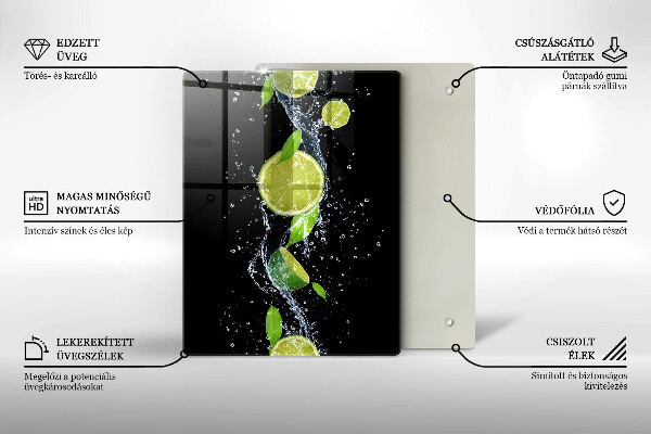 Proteção para placa de indução Limões suculentos em água
