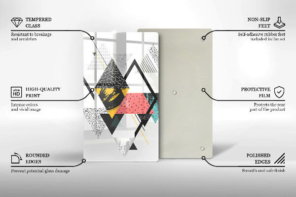 Protetor de placa de indução Triângulos abstratos