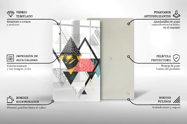 Protetor de placa de indução Triângulos abstratos