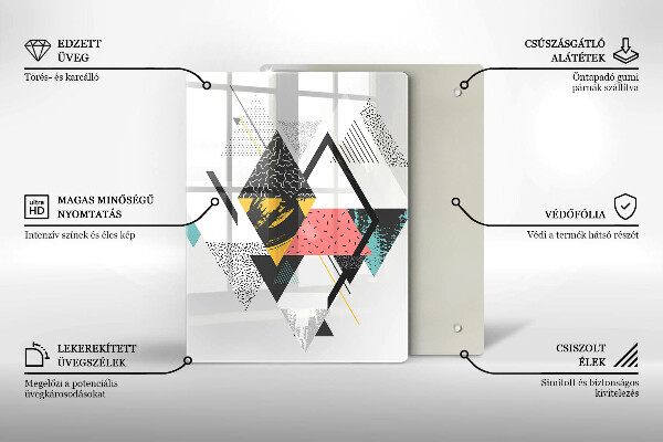 Protetor de placa de indução Triângulos abstratos