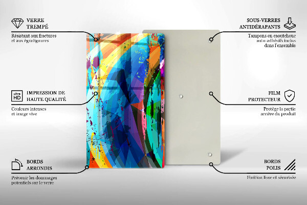 Protetor de placa de indução Manchas de tinta coloridas