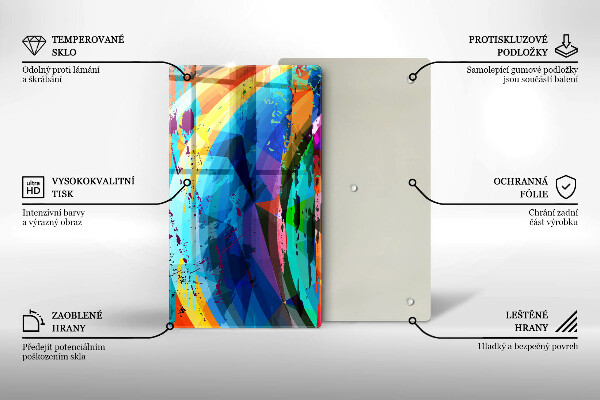Protetor de placa de indução Manchas de tinta coloridas
