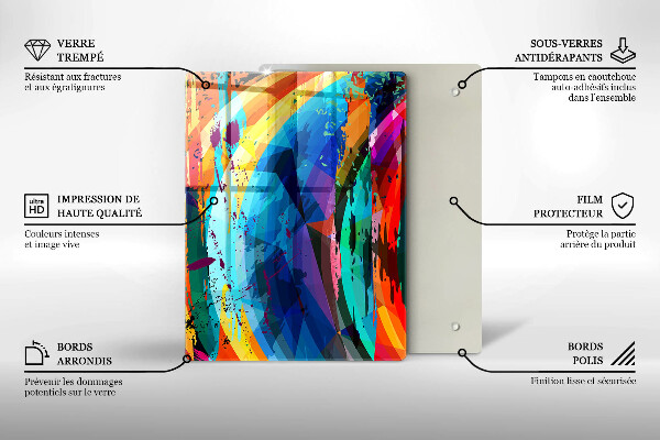 Protetor de placa de indução Manchas de tinta coloridas