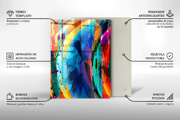 Protetor de placa de indução Manchas de tinta coloridas