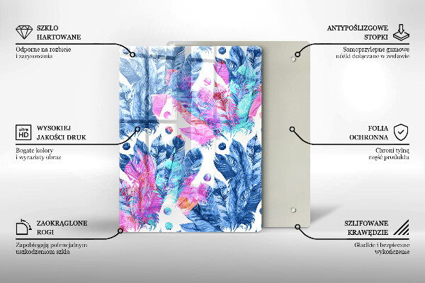 Protetor de bancada Ilustração de pena boho