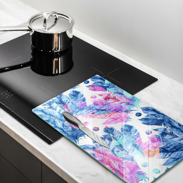 Protetor de bancada Ilustração de pena boho