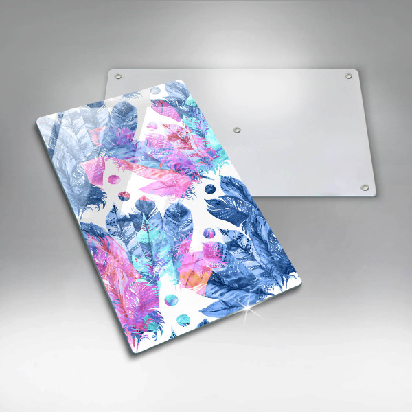 Protetor de bancada Ilustração de pena boho