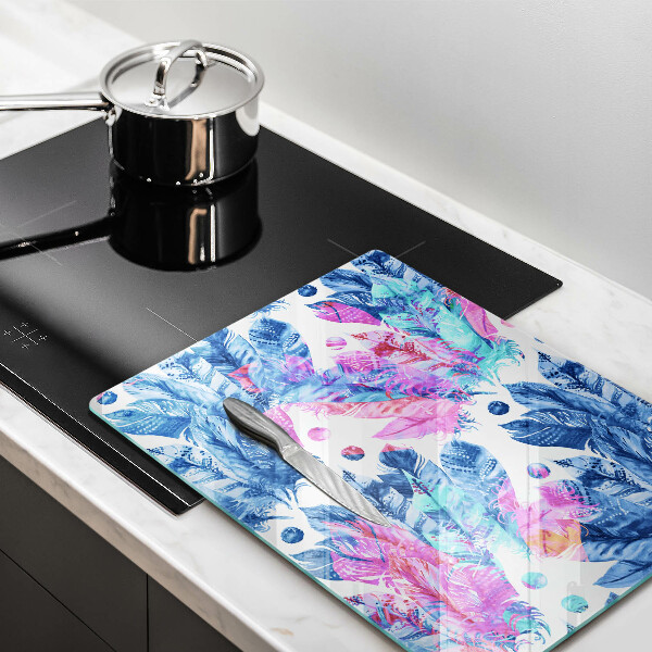 Protetor de bancada Ilustração de pena boho