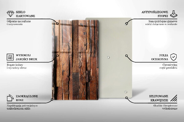 Protetor de placa de indução Tábuas de madeira decorativas