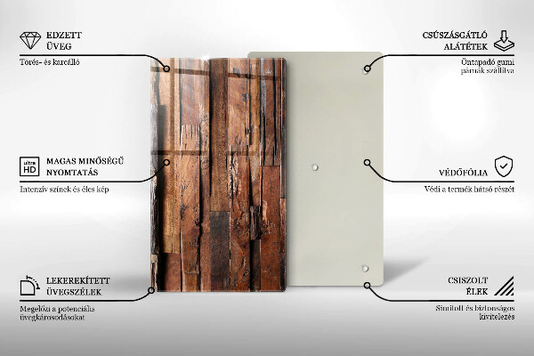 Protetor de placa de indução Tábuas de madeira decorativas