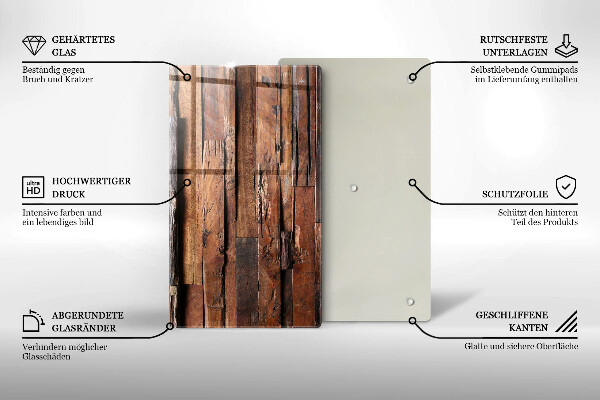 Protetor de placa de indução Tábuas de madeira decorativas