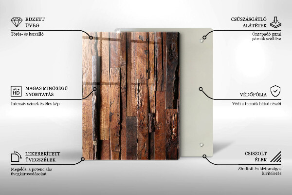 Protetor de placa de indução Tábuas de madeira decorativas