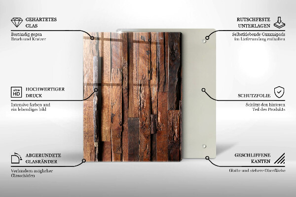 Protetor de placa de indução Tábuas de madeira decorativas