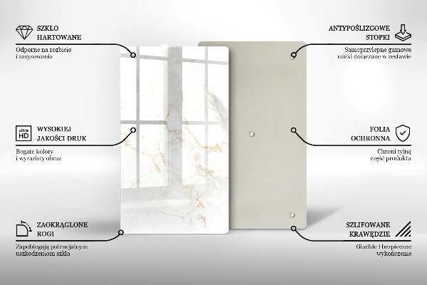 Protetor de bancada Pedra de mármore elegante