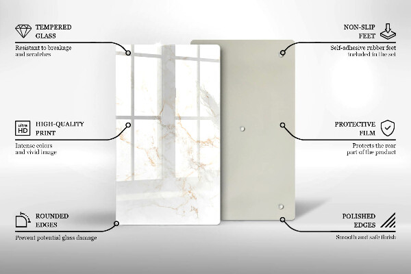 Protetor de bancada Pedra de mármore elegante