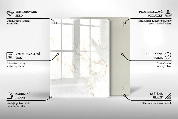 Protetor de bancada Pedra de mármore elegante